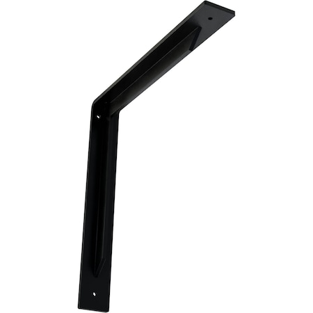 Ekena Millwork Stockport Steel Bracket, Powder Coated Black 2"W x 14"D x 14"H BKTM02X14X14STPBL